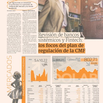 Revisión de bancos sistémicos y Fintech: los focos del plan de regulación de la CMF