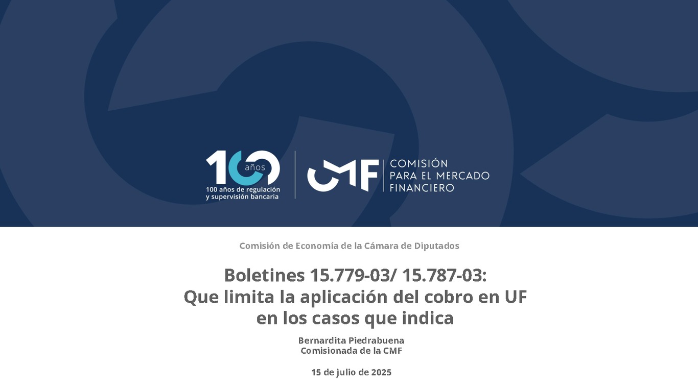 Boletines 15.779-03/ 15.787-03: Que limita la aplicación del cobro en UF en los casos que indica